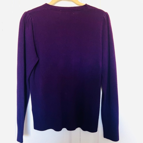 🌻 2/$18 Women’s Lightweight Cardigan, Button Down Purple LP - Picture 4 of 4